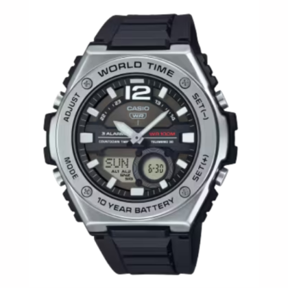 Casio General MWQ-100-1AV Black Resin Band Men Watch